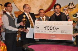 Der glückliche Gewinner des “Chinese New Year” Baccarat Turniers im Grand Casino Luzern.