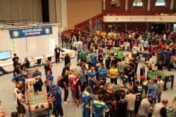 Insgesamt 48 Mannschaften aus der ersten und zweiten Bundesliga kickerten auf höchstem Niveau im Maritim Hotel.
