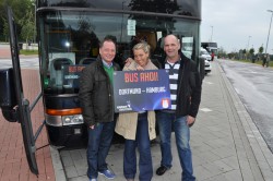 Spielbank-Team: (v.l.n.r.) Reinhard Wehner, Denise Rech und Manfred Ross von der Spielbank Hohensyburg begleiteten die Sieger nach Hamburg.Fotos: WestSpiel