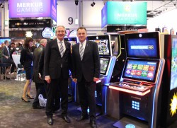 Jürgen Stühmeyer (Member of the Board of the Gauselmann Group) and Jens Halle (CEO Merkur Gaming).