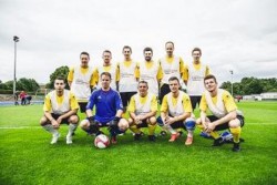 Die Mannschaft der Deutschen Automatenwirtschaft beim Fußballturnier des Deutschen Bundestages.