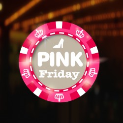 Casino chip on shining background with bokeh