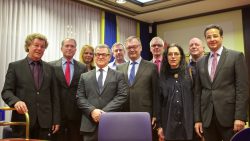 V.l.n.r.: geschäftsführender Gesellschafter Michael Seegert, Maximilian Luib, Sabine Fiedler, Technischer Leiter Michael Stork, Jürgen Stapf, Norbert Collot, Betriebsratsvorsitzender Jörg Schleiffelder, Kerstin Erlewein, Hans-Jörg Wels, Ricardo D‘Erario.