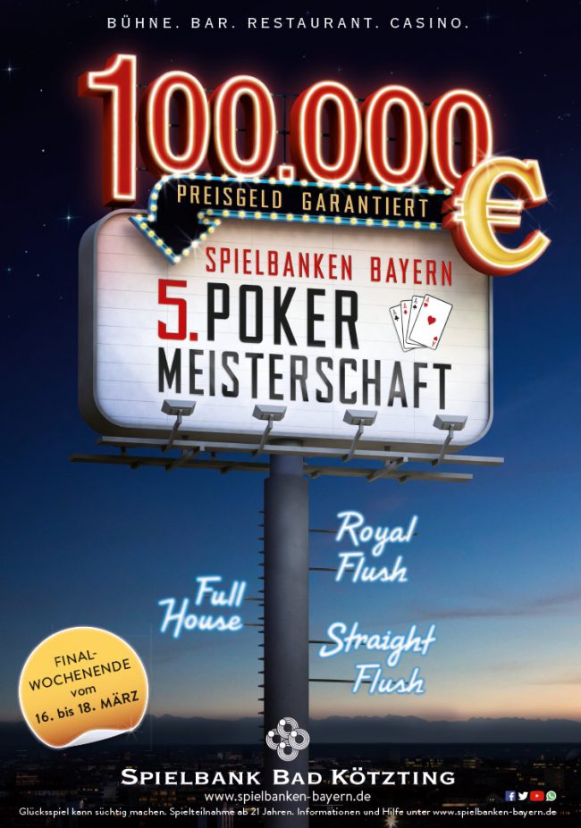Finale der 5. Spielbanken Bayern Pokermeisterschaft in der Spielbank Bad Kötzting ISAGUIDE Finale der 5. Spielbanken Bayern Pokermeisterschaft in der Spielbank Bad Kötzting ISAGUIDE