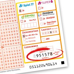 Wer hat diese sechsstellige Ziffernfolge im Spiel 77 auf seiner Spielquittung, mit der am 6. Juni der Gewinn in Alsfeld erzielt wurde?