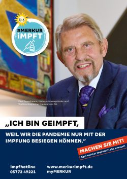 Unternehmensgründer Paul Gauselmann wirbt bei den Mitarbeiterinnen und Mitarbeitern für das Impfen.