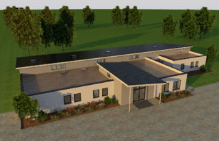 Ab Sommer wird die neue Kita am Espelkamper Hindenburgring den Kindern zur Verfügung stehen und 70 Betreuungsplätze bereithalten. (Foto: Merkur Group)