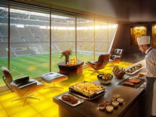 Vom Stehplatz bis zum VIP-Bereich: Fußball lässt sich auf viele Arten erleben. Wer jedoch eine der begehrten Logen ergattern will, braucht nicht nur Leidenschaft – sondern oft auch ein ordentliches Budget. Mit einem Gewinn bei der Lotterie Eurojackpot ließe sich die eigene Loge im Stadion sogar hochindividuell ausstatten. (Bild: WestLotto)