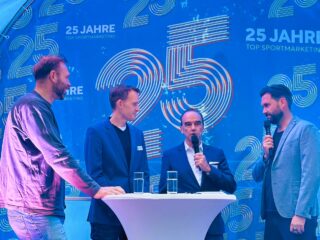 Dank an die Spielbank Berlin für ihr langjähriges Engagement beim Berliner Sport: Robert Harting, Diskuswurf-Olympiasieger, Dirk Walsdorff, RBB-Sportchef, Gerhard Wilhelm, Sprecher der Geschäftsführung der Spielbank Berlin, Moderator Matthias Killing. (Foto: BERLINboxx)