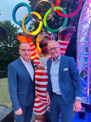Dream-Team für den Berliner Sport und Olympia in Berlin: Gerhard Wilhelm, Sprecher der Geschäftsführung der Spielbank Berlin und TOP Sport Marketing-Chef Martin Seeber. (Foto: BERLINboxx)