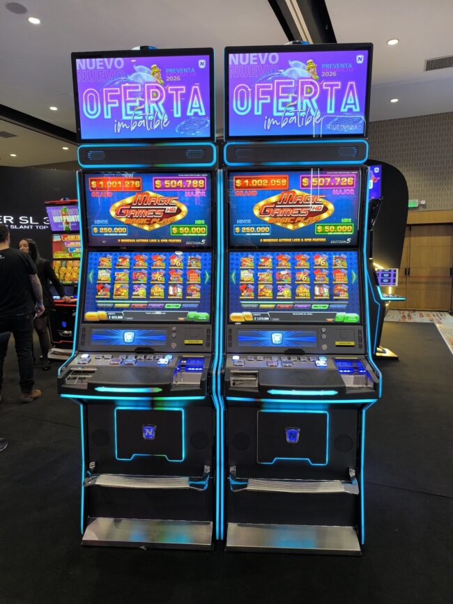 Highlight of the Show: FUNMASTER 2.27 with Magic Games Premium HD Edition 5. (Photo: NOVOMATIC Gaming Colombia)