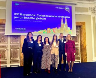 From left to right: Cecilia Behmann, Business Development and Project Manager at IGE, Simona Clarizio, Head of IGE, Alessandra Narcisi, Senior Marketing Manager at Clarion Gaming, Eleonora Capri, Business Development and Event Manager, at IGE, Alessio Crisantemi, Founder of IGE and Ewa Bakun, Clarion Gaming’s Director of Industry Insight and Engagement. (Photo: Clarion Gaming)