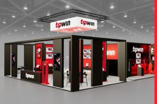 Der Tipwin Stand für die kommende ICE Barcelona. (Foto: Tipwin Ltd.)
