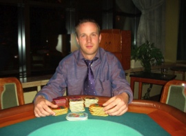 Der Gewinner des Omaha-Pot-Limit<br>Turniers Pascal Bogner.