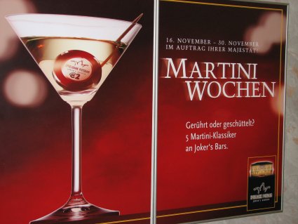 Aktionsplakat ´Martini-Wochen´ in der Spielbank Potsdam (Foto BSB)